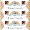 Personalised Party Banner For Housewarming New Home Photo Flowers Birdhouse