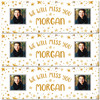 Personalised Party Banner For Sorry You're Leaving Miss You Photo Gold Star