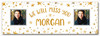 Personalised Party Banner For Sorry You're Leaving Miss You Photo Gold Star