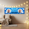 Personalised Party Banner For Retirement Photo Male Blue Balloons