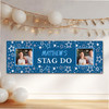 Personalised Party Banner For Stag Do Photo Blue Stars