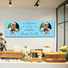 Personalised Party Banner For Funeral Celebration Of Life Male Photo Blue