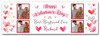 Personalised Party Banner For Valentine's Day Boyfriend Photo Love Hearts