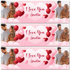 Personalised Party Banner For Valentine's Day Decoration I Love You Photo Heart