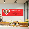 Personalised Party Banner For Valentine's Day Photo White Heart Red