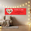 Personalised Party Banner For Valentine's Day Photo White Heart Red