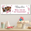 Personalised Party Banner For Valentine's Day Will You Be My Photo Heart