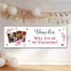 Personalised Party Banner For Valentine's Day Will You Be My Photo Heart