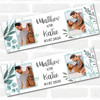 Personalised Party Banner For Wedding Day Photo Foliage Green Leaves Silver