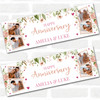 Personalised Party Banner For Wedding Anniversary Photo Peach Flowers