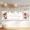 Personalised Party Banner For Wedding Anniversary Photo Peach Flowers