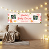Personalised Party Banner For Baby Shower Photo Peach Pink Bear