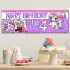 Personalised Party Banner For Kids Birthday Unicorn Balloons Photo