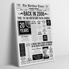 Born In 2006 Grey Newspaper Birthday Facts Any Year Any Age Personalised Print