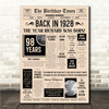 Born In 1928 Newspaper Birthday Facts Any Year Any Age Personalised Print