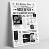 Born In 1918 White Newspaper Birthday Facts Any Year Any Age Personalised Print