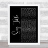 Pink Family Portrait Black Script Song Lyric Quote Print - Or Any Song You Choose
