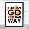 Watercolour Fleetwood Mac You Can Go Your Own Way Song Lyric Quote Print