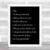 Black White & Black Ed Sheeran Perfect Song Lyric Quote Print