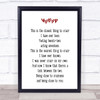 Katie Melua The Closest Thing To Crazy Song Lyric Quote Print
