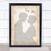 Fleetwood Mac Landslide Song Lyric Man Lady Bride Groom Wedding Print - Or Any Song You Choose