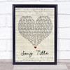 Songbird Fleetwood Mac Script Heart Quote Song Lyric Print - Or Any Song You Choose