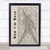 Queen Now I'm Here Freddie Mercury Shadow Song Lyric Quote Print