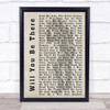 Michael Jackson Will You Be There Shadow Song Lyric Quote Print