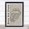 The Rolling Stones Doom And Gloom Shadow Song Lyric Quote Print