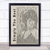 Tina Turner The Best Shadow Song Lyric Quote Print