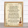 The Beatles In My Life Song Lyric Vintage Quote Print