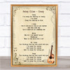Patsy Cline Crazy Song Lyric Vintage Quote Print