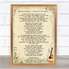 Katherine Jenkins Jealous Of The Angels Vintage Guitar Song Lyric Quote Print