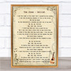 Tom Jones Delilah Vintage Guitar Song Lyric Quote Print