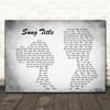 Any Song Lyrics Custom Grey Landscape Couple Personalised Lyrics