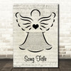 Any Song Custom Music Script Angel Personalised Lyrics Print