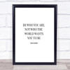 Coco Chanel Be Who You Are Quote Print Poster Typography Word Art Picture