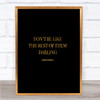 Coco Chanel Don't Be Like The Rest Of Them Quote Print Poster