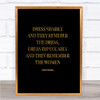 Coco Chanel Dress Quote Print Black & Gold Wall Art Picture
