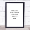 Coco Chanel Simplicity Quote Print Poster Typography Word Art Picture