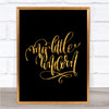 My Little Unicorn Quote Print Black & Gold Wall Art Picture My Little Unicorn Quote Print Black & Gold Wall Art Picture