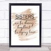 Sisters Are For Sharing Quote Print Watercolour Wall Art