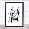 Fresh Fruit Quote Print Poster Typography Word Art Picture