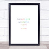 Karl Lagerfield Black And White Rainbow Quote Print