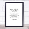 4 Simple Rules Quote Print Poster Typography Word Art Picture