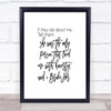 Ask About Me Quote Print Poster Typography Word Art Picture