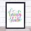 Beauty Studio Rainbow Quote Print