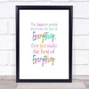 Best Of Everything Rainbow Quote Print