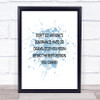 Best Person You Can Be Inspirational Quote Print Blue Watercolour Poster