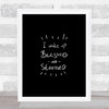 Blessed Not Stressed Quote Print Black & White
